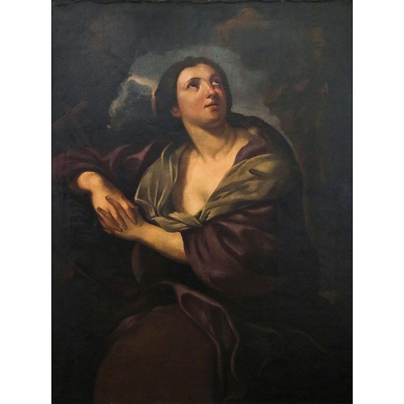 Circle Of Giovanni Andrea Sirani, Mary Magdalene, 1600s, Oil On Canvas photo furniture