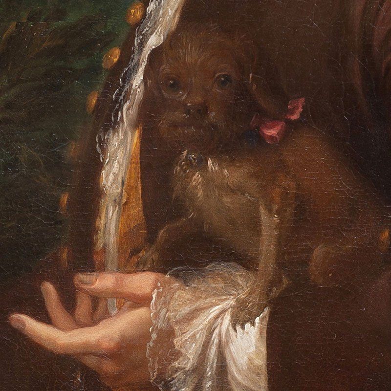 Joshua Reynolds, Portrait Of A Gentleman With Dog, 1700s, Oil On Canvas photo furniture