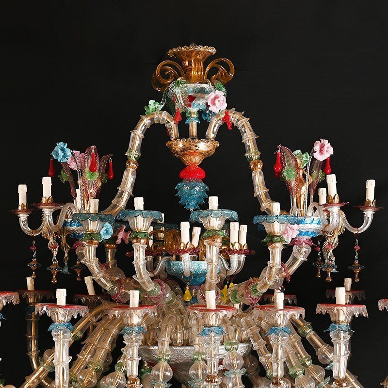 Rezzonico Murano Glass Chandelier Boat Model, 1960s photo 39850.0