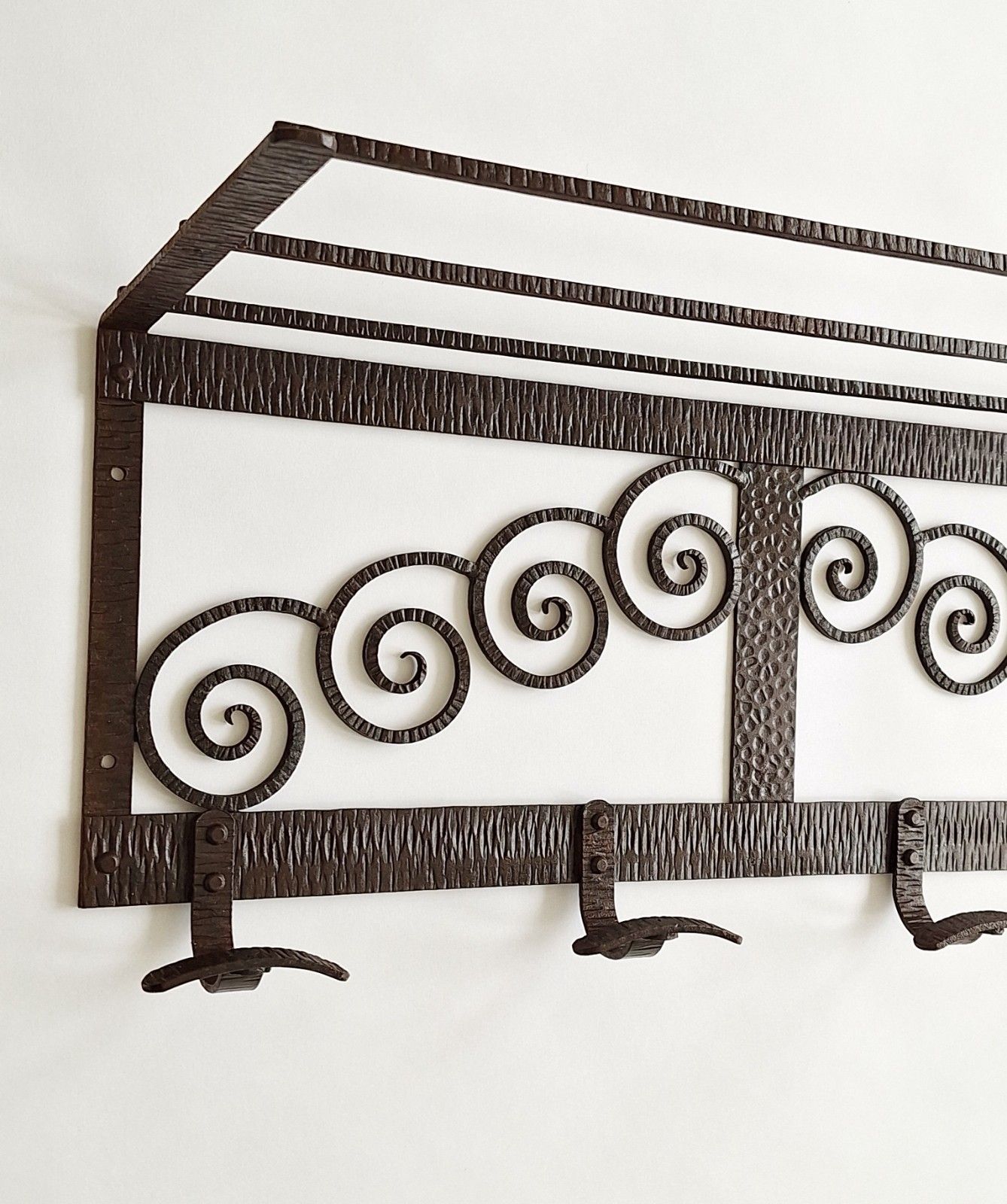 Vintage French Coat Rack With Shelf photo for sale