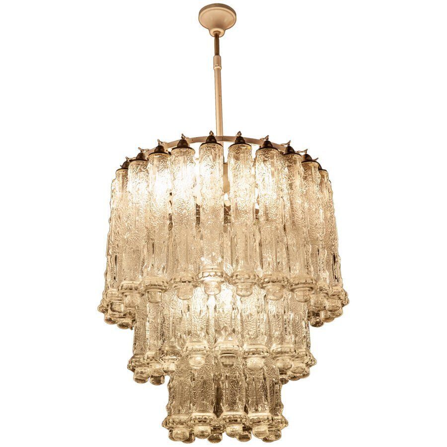 Murano Art Glass Chandelier By Aureliano Toso, 1950