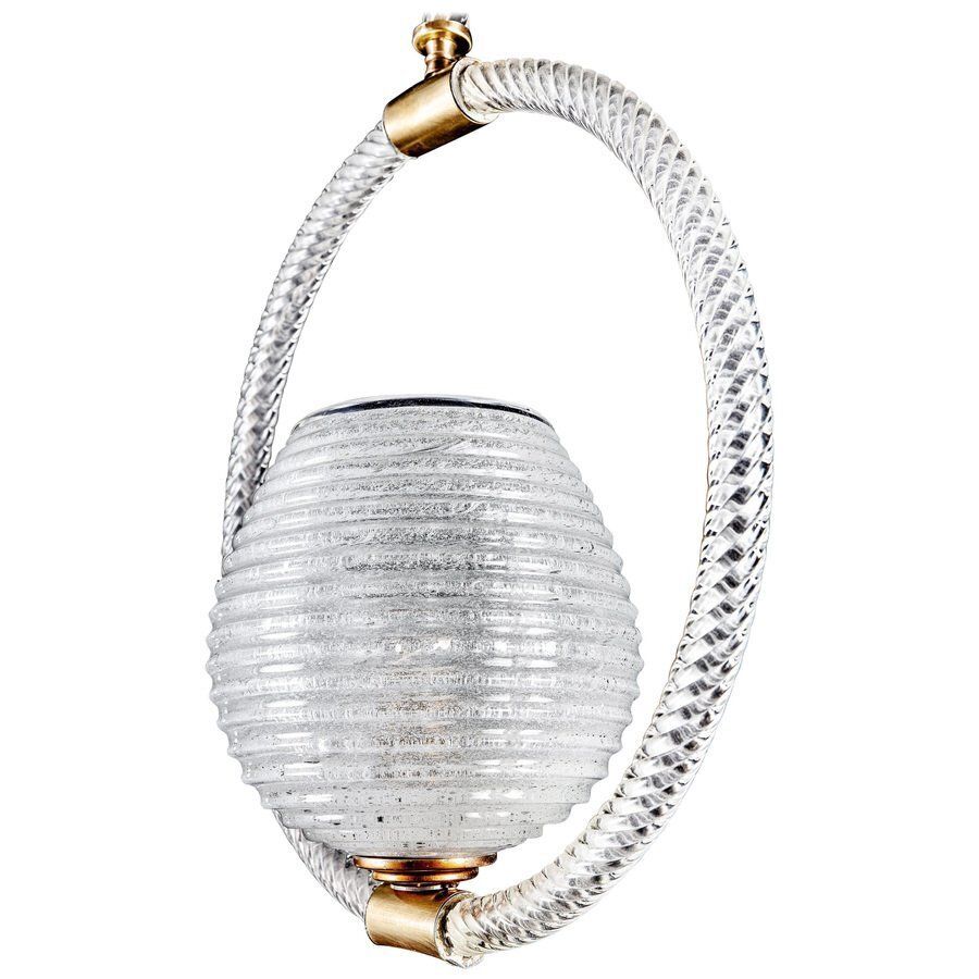 Art Deco Murano Glass Chandelier Or Lantern By Ercole Barovier, 1940s