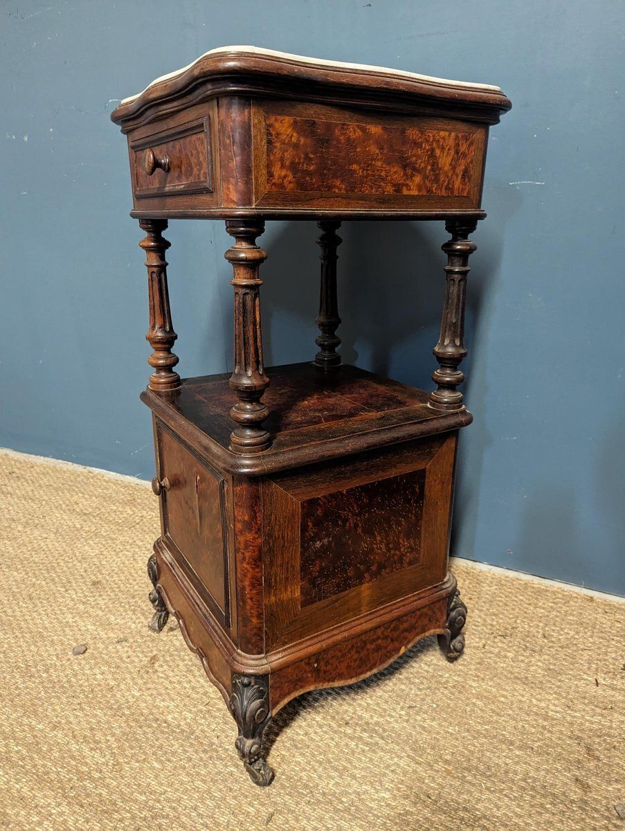 Louis XVI Style Bedside Tables In Mahogany And Rosewood, Set Of 2 photo Furniture