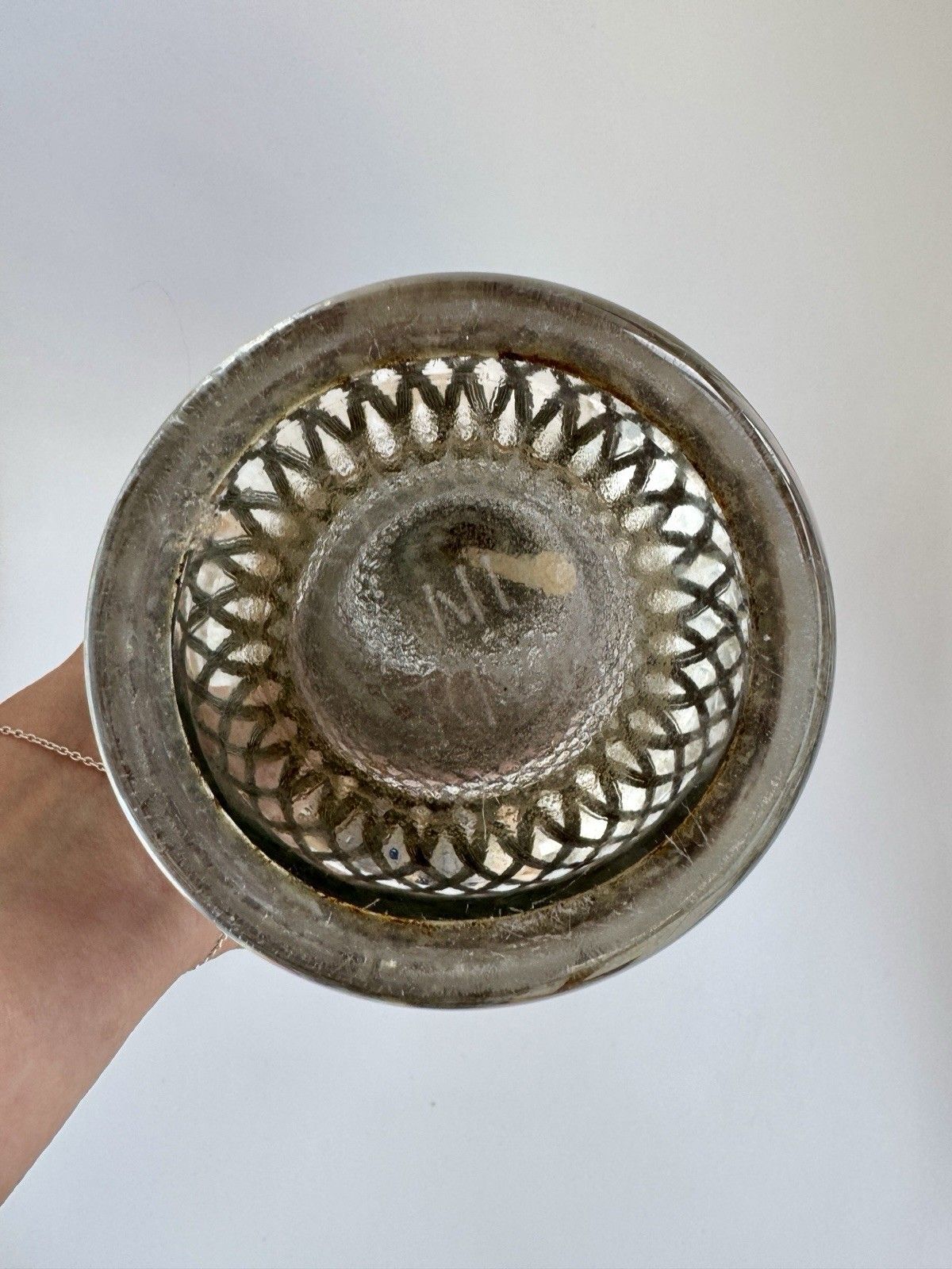 photo buy Antique Braided Metal Mesh Soda Siphon, Glass Bottle Made In Czechoslovakia