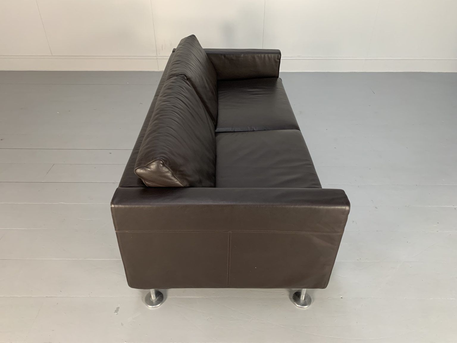 Vitra “Park” 2 Sofa & Armchair Suite – In Dark Brown Leather photo vinterior