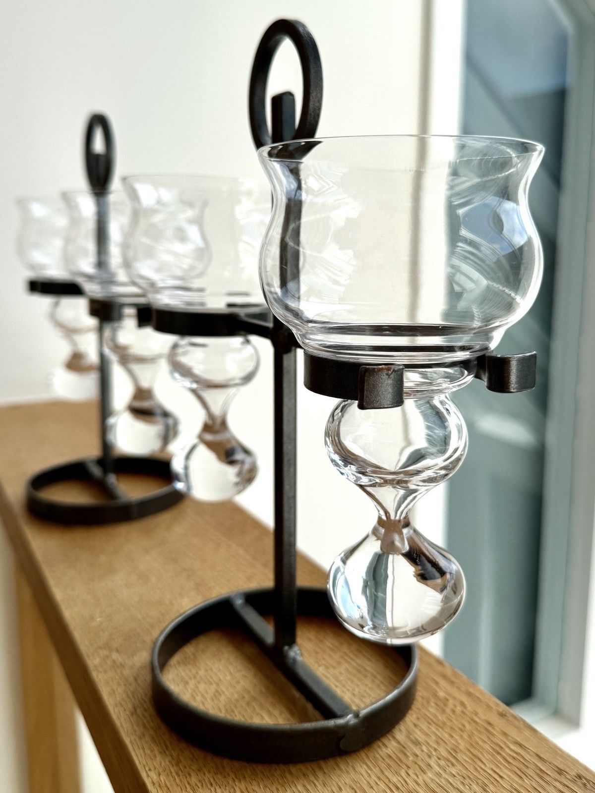 photo for sale A Pair Of Vintage Scandinavian Candelabras Bolin Smide Sweden Bertil Vallien