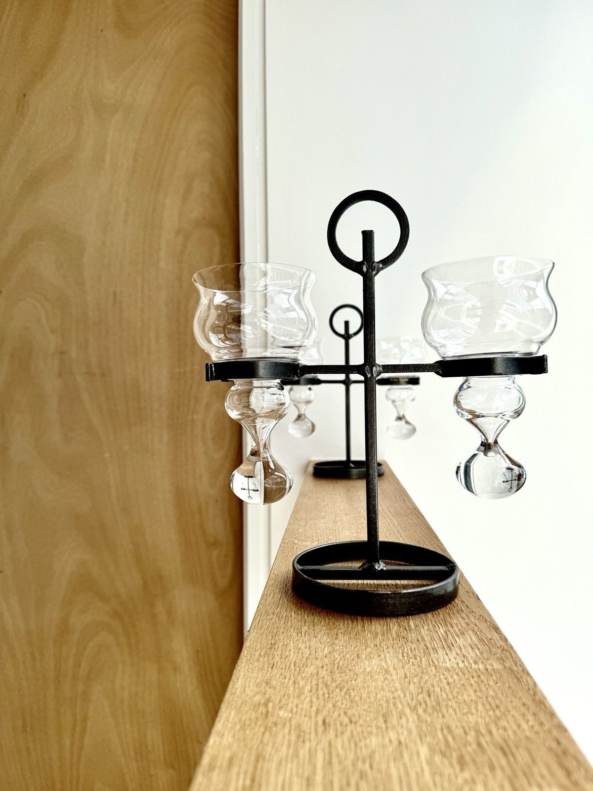 photo vintage A Pair Of Vintage Scandinavian Candelabras Bolin Smide Sweden Bertil Vallien