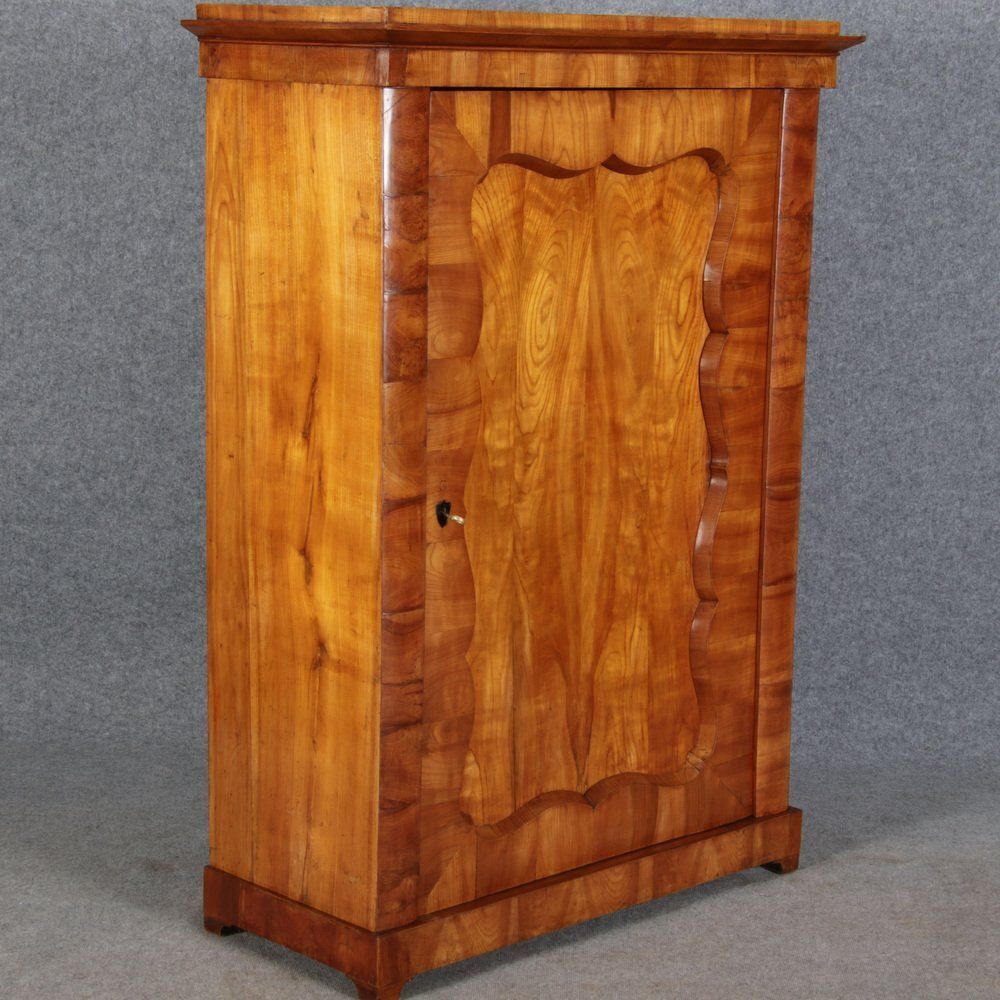photo buy Antique Viennese Biedermeier Cabinet In Walnut, 1820s