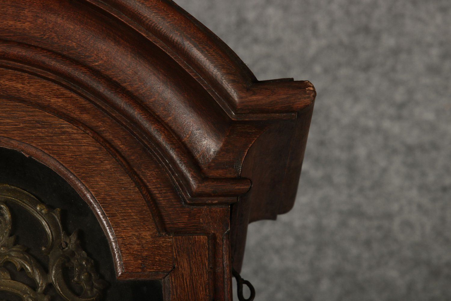 Large Antique Baroque Grandfather Clock In Oak, 1750 photo vintage