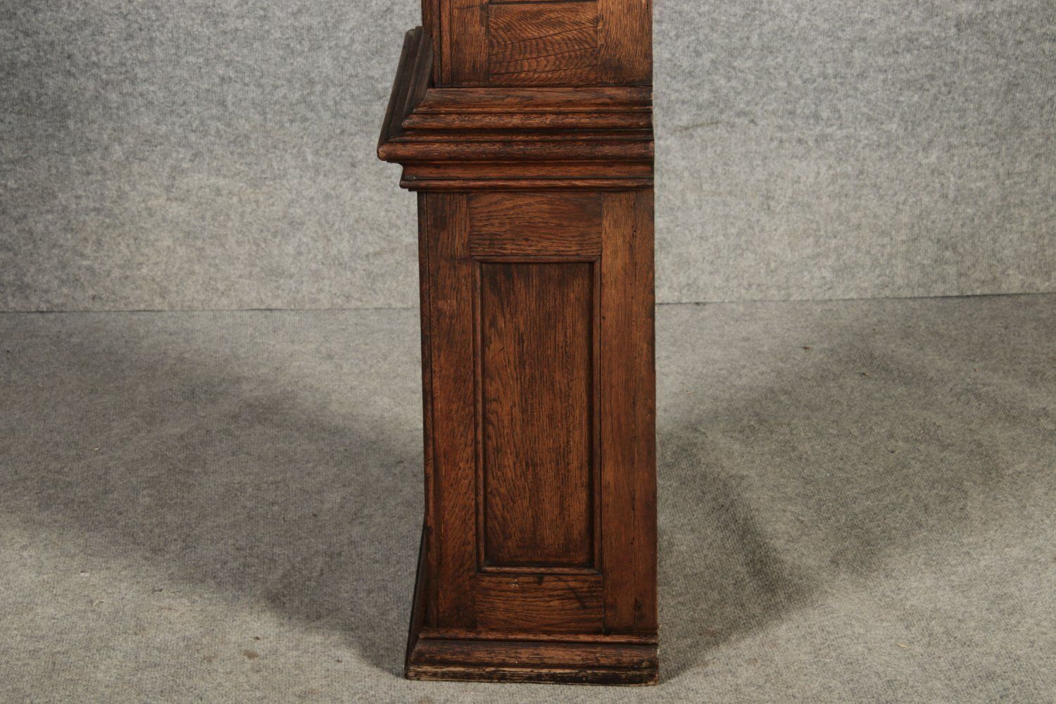 2085.0 Large Antique Baroque Grandfather Clock In Oak, 1750 photo
