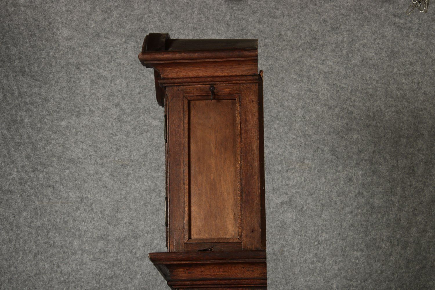 photo vinterior Large Antique Baroque Grandfather Clock In Oak, 1750