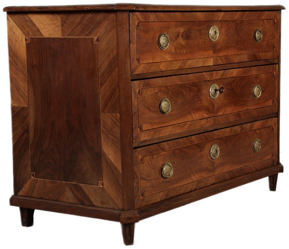Antique Louis XVI Commode In Walnut, 1780 photo furniture