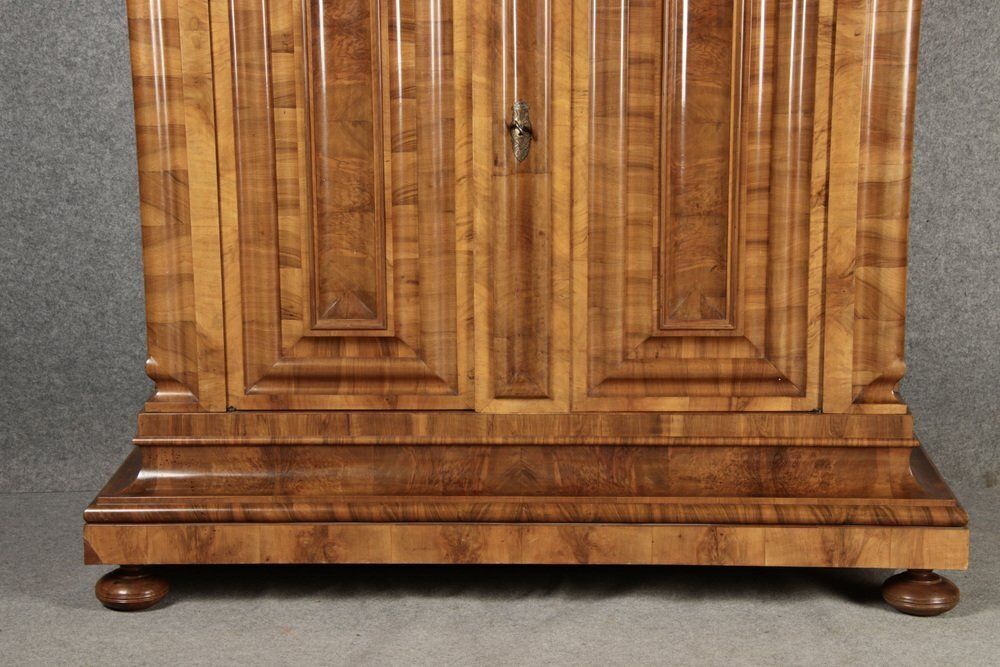 photo for sale Antique Baroque Wet Wave Cabinet In Walnut, 18th Century