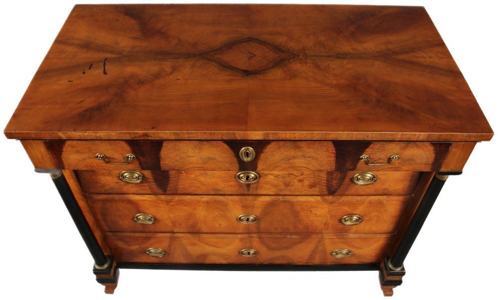 Antique Empire Chest Of Drawers In Walnut, 1830 photo vinterior