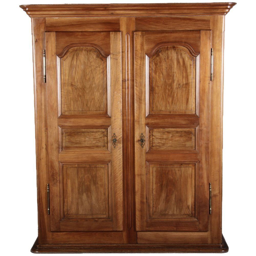 Baroque Wardrobe In Walnut, Freiburg, Switzerland, 1800s