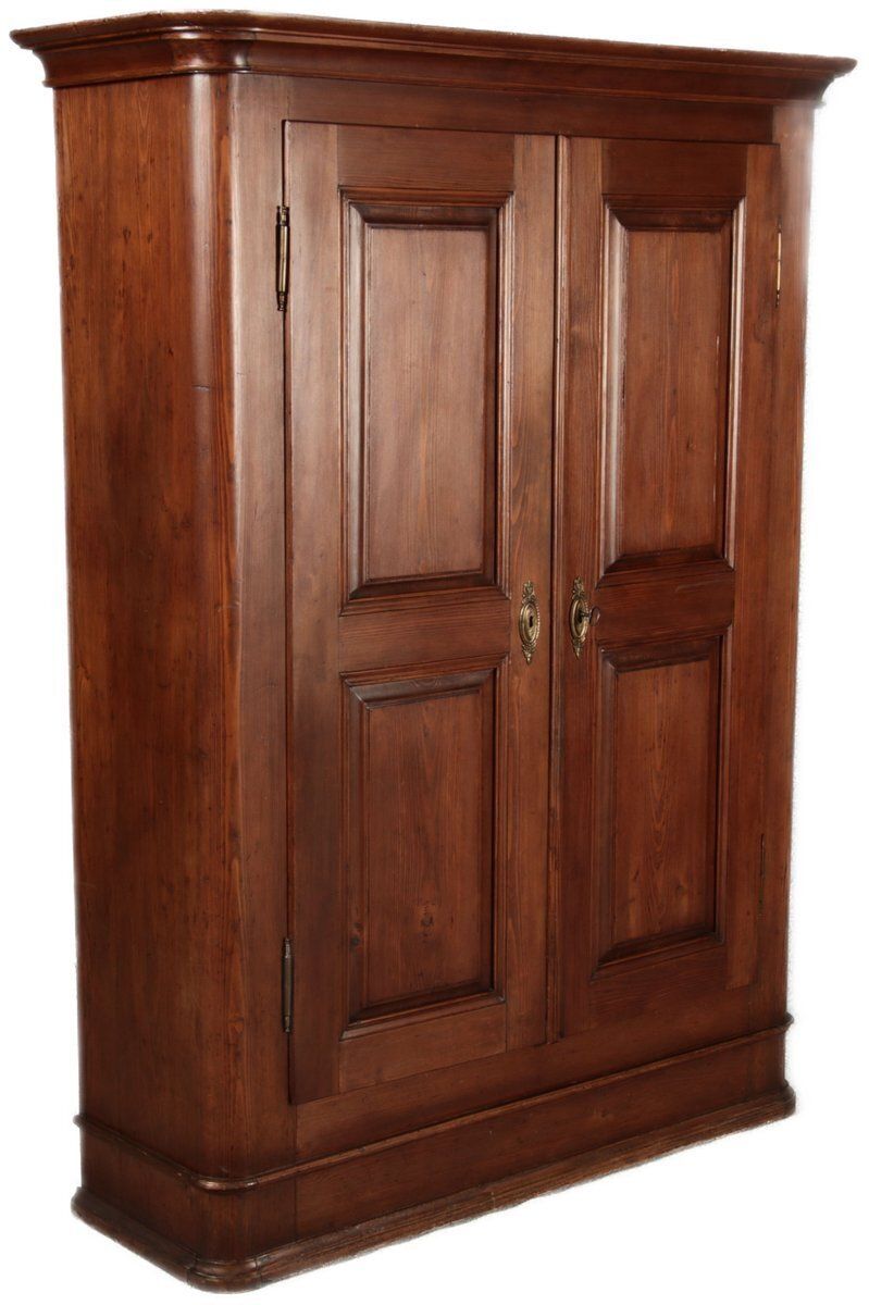 19th Century Biedermeier Stained Walnut Softwood Cabinet, 1840s photo furniture