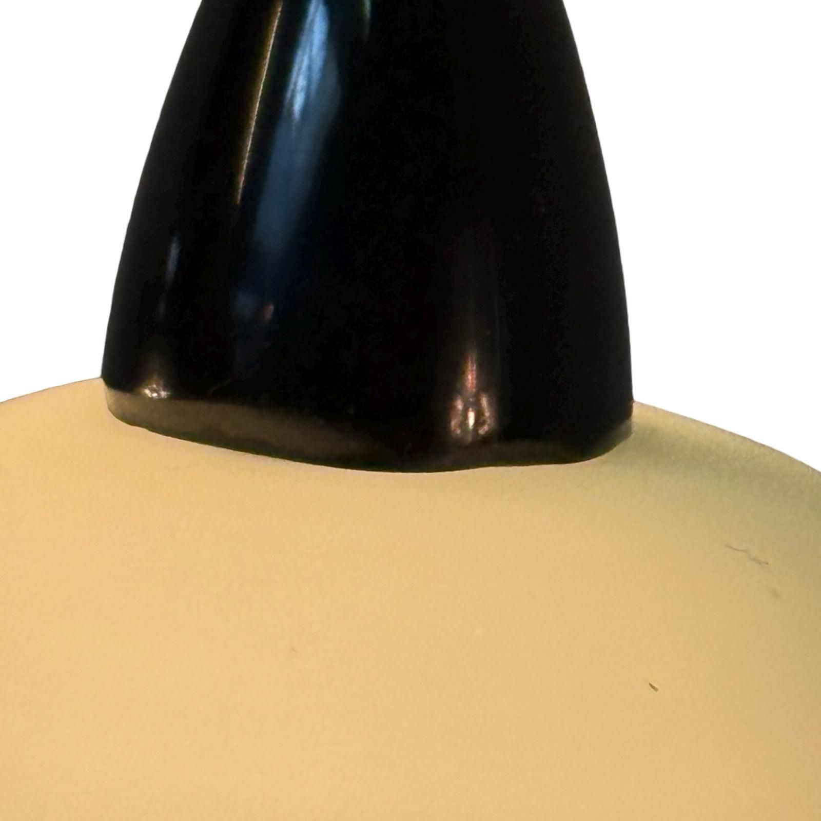 Vintage 50’s Mcm Hanging Pendant Frosted / Semi Translucent White Glass And Red Top Attr. Louis Kalff / Phillips photo buy