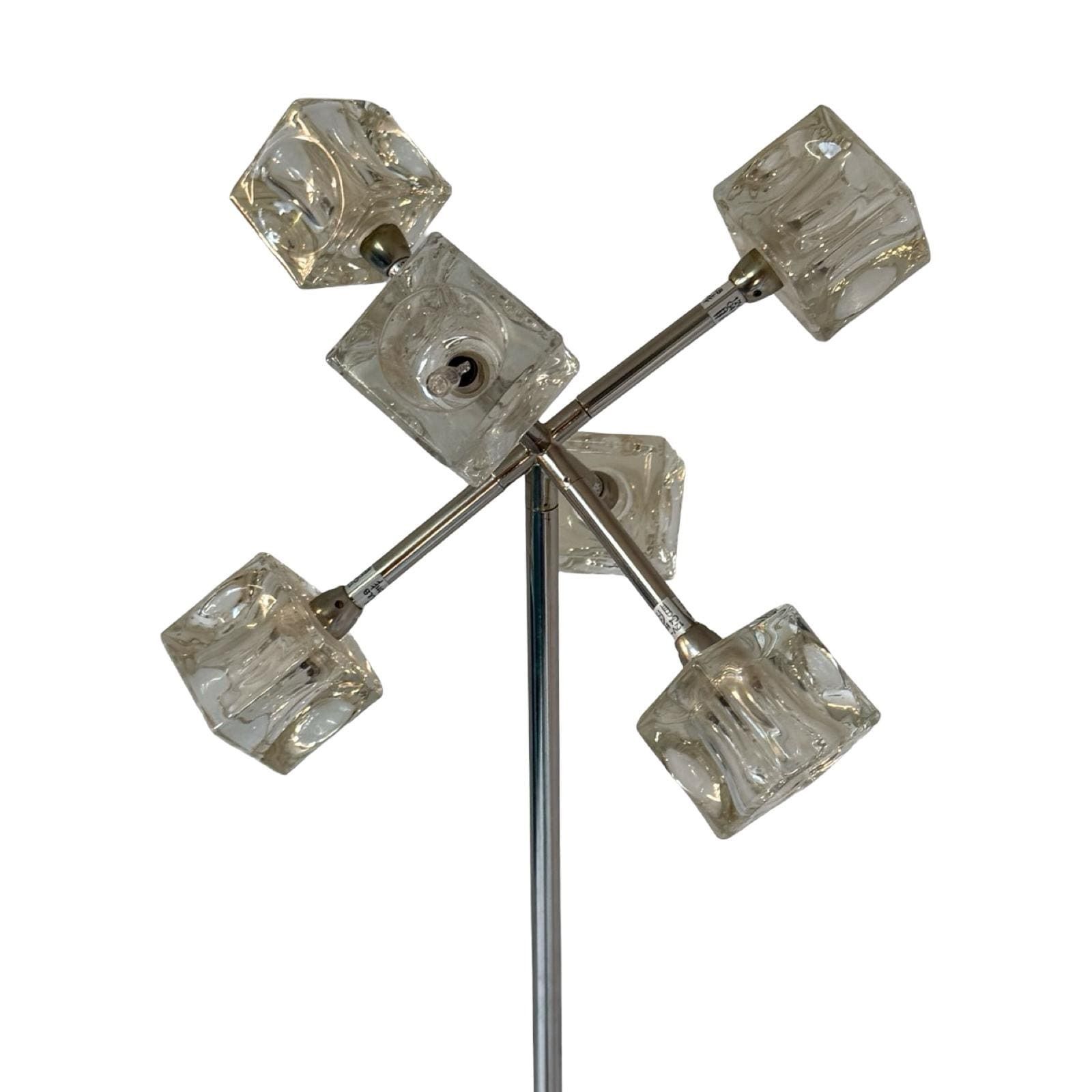 Sputnik Style Floor Lamp Model ‘Isasa’ Ikea Glass Shades That Look Like Ice Cubes Space Age / Mcm photo vinterior