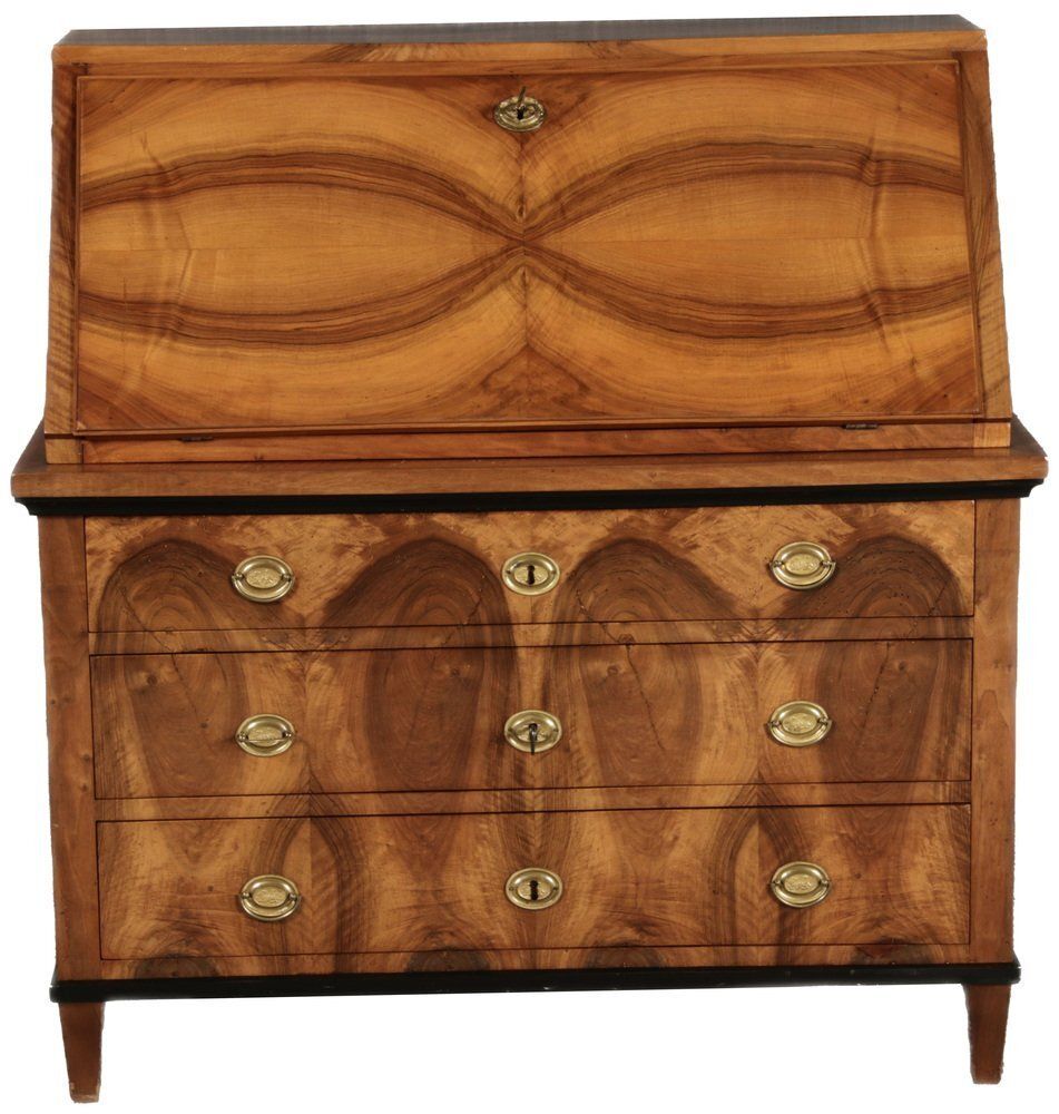 Biedermeier Secretary In Walnut, 1820s