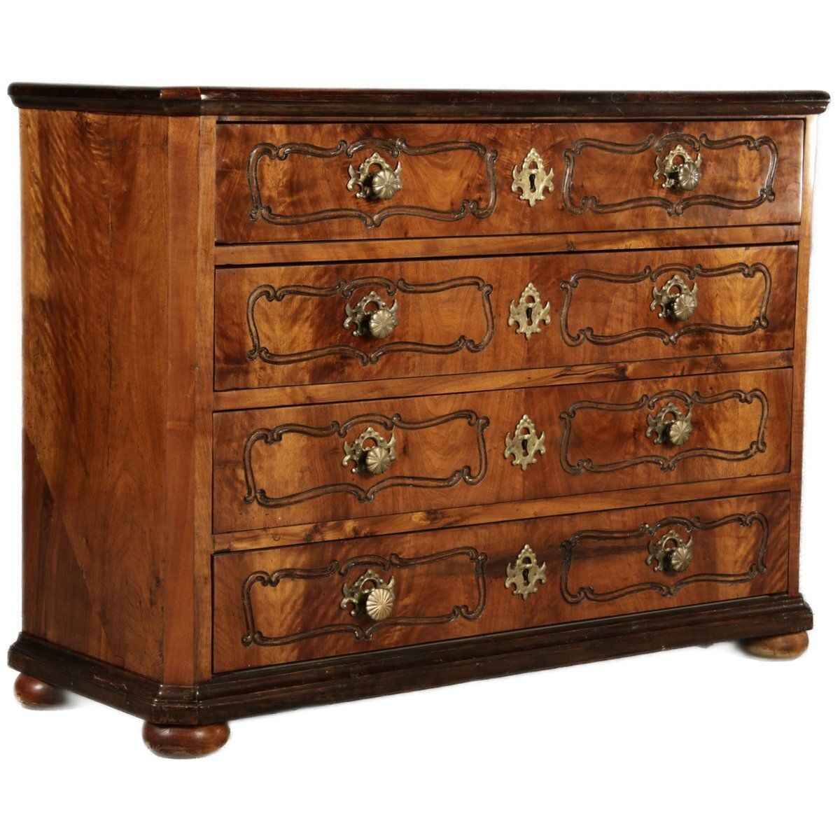 18th Century Baroque Chest Of Drawers In Walnut, 1750s photo furniture