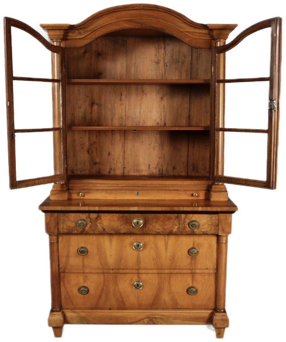 Biedermeier Top Display Cabinet In Walnutm Southern Germany photo Furniture