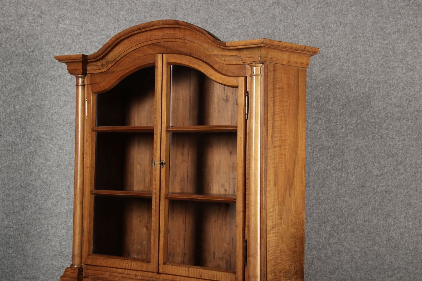 Biedermeier Top Display Cabinet In Walnutm Southern Germany photo 2640.0
