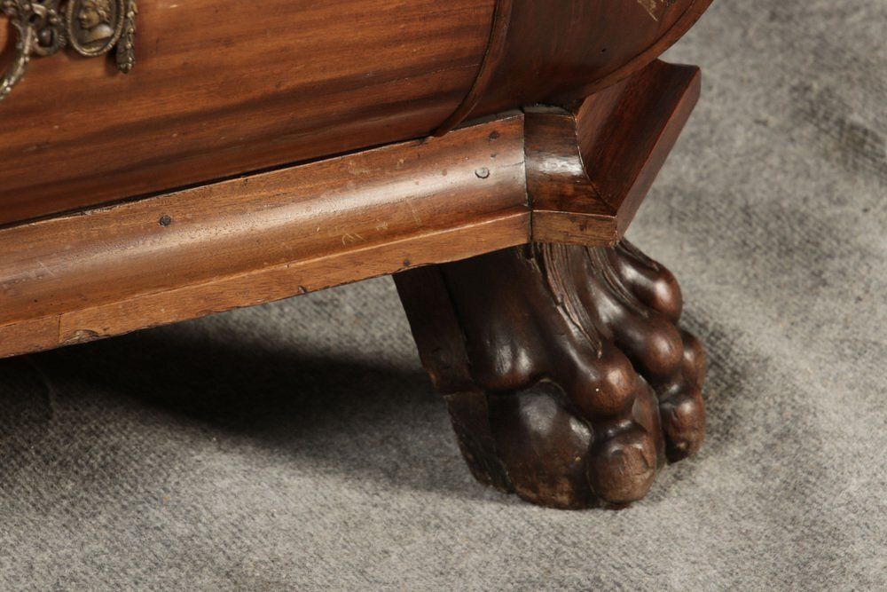 photo vinterior Antique Dutch Baroque Top Cabinet In Walnut, 19th Century