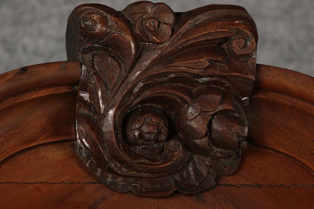 photo buy Antique Dutch Baroque Top Cabinet In Walnut, 19th Century