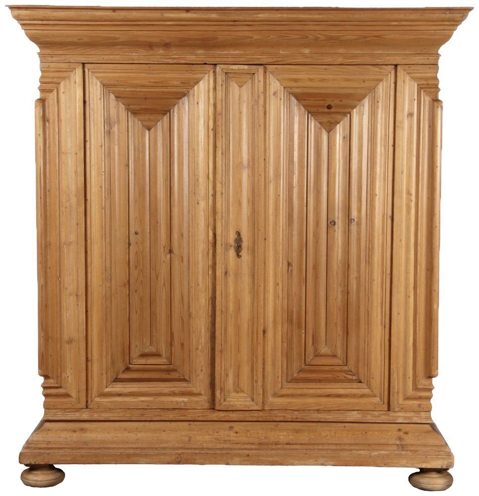 Antique Wardrobe In Softwood, Frankfurt, Germany, 1750s
