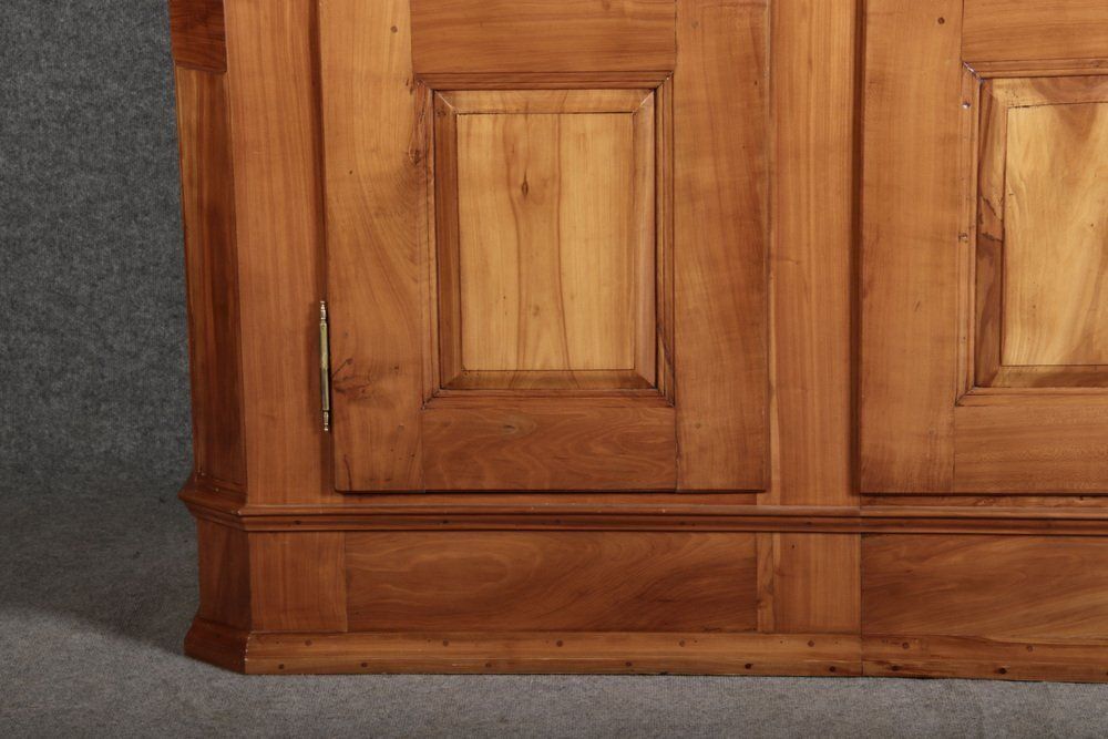 Furniture Antique Biedermeier Cabinet In Cherry, 1800s photo