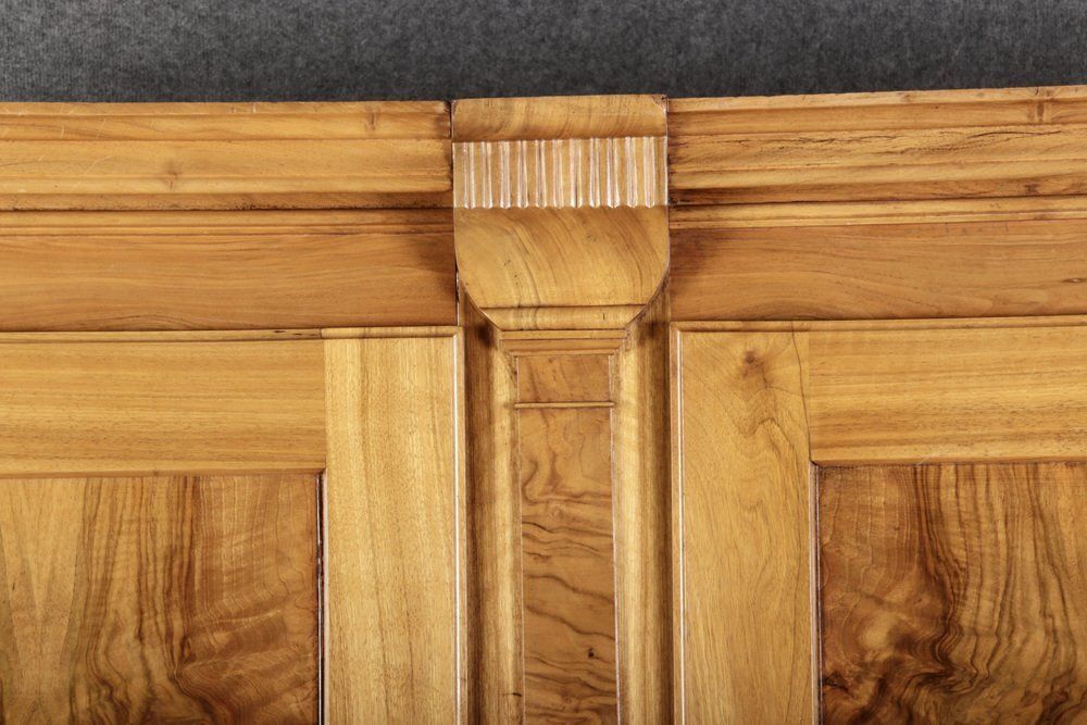 3196.0 Antique Louis XVI Biedermeier Walnut Cabinet, 1800s photo