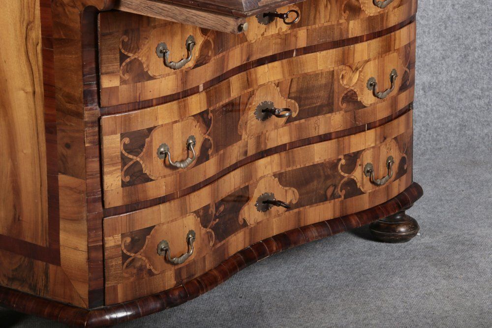Antique Baroque Secretary In Walnut, 1730s photo buy