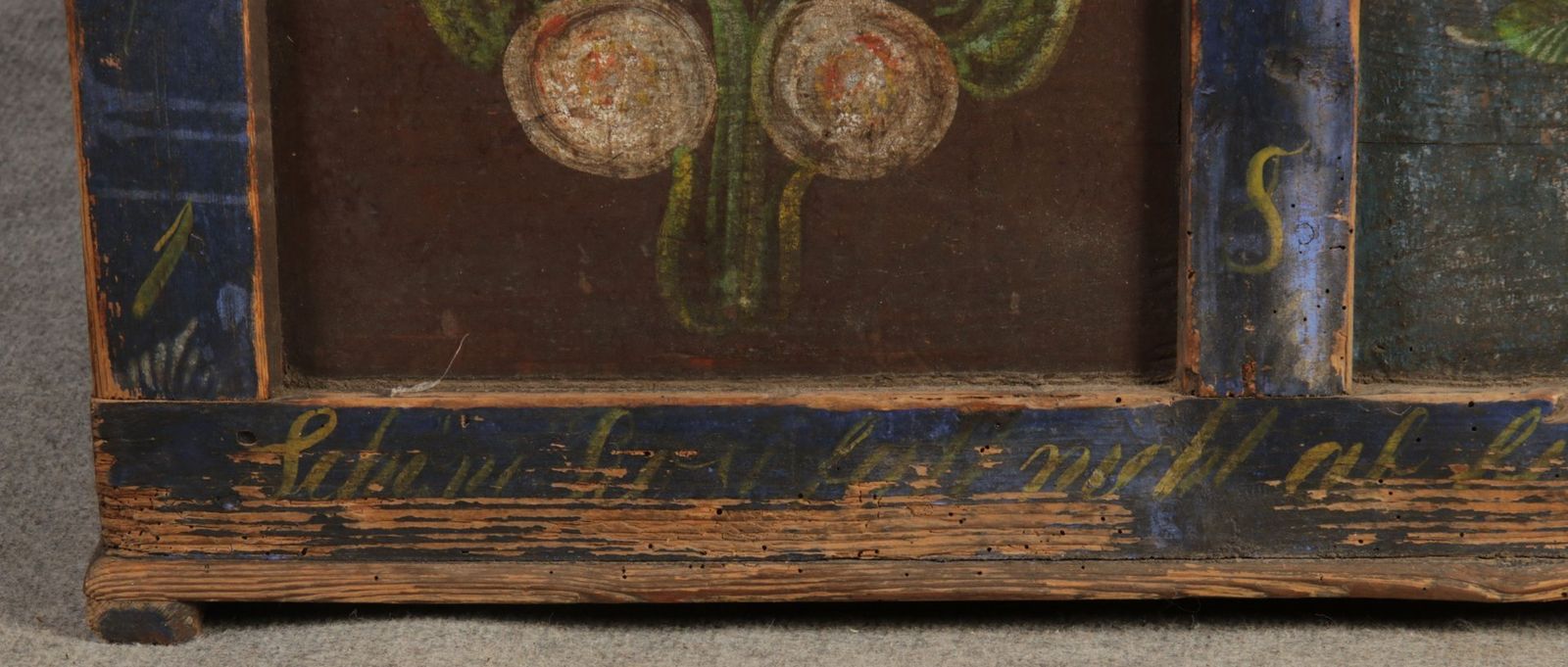 Small Antique Chamfered Chest In Softwood, 1897 photo 752.0