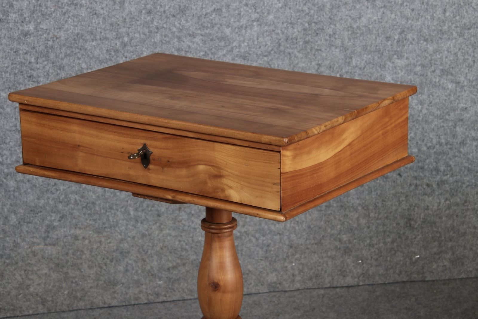 photo for sale Antique 19th Century Biedermeier Sewing Table In Cherry Wood, 1840