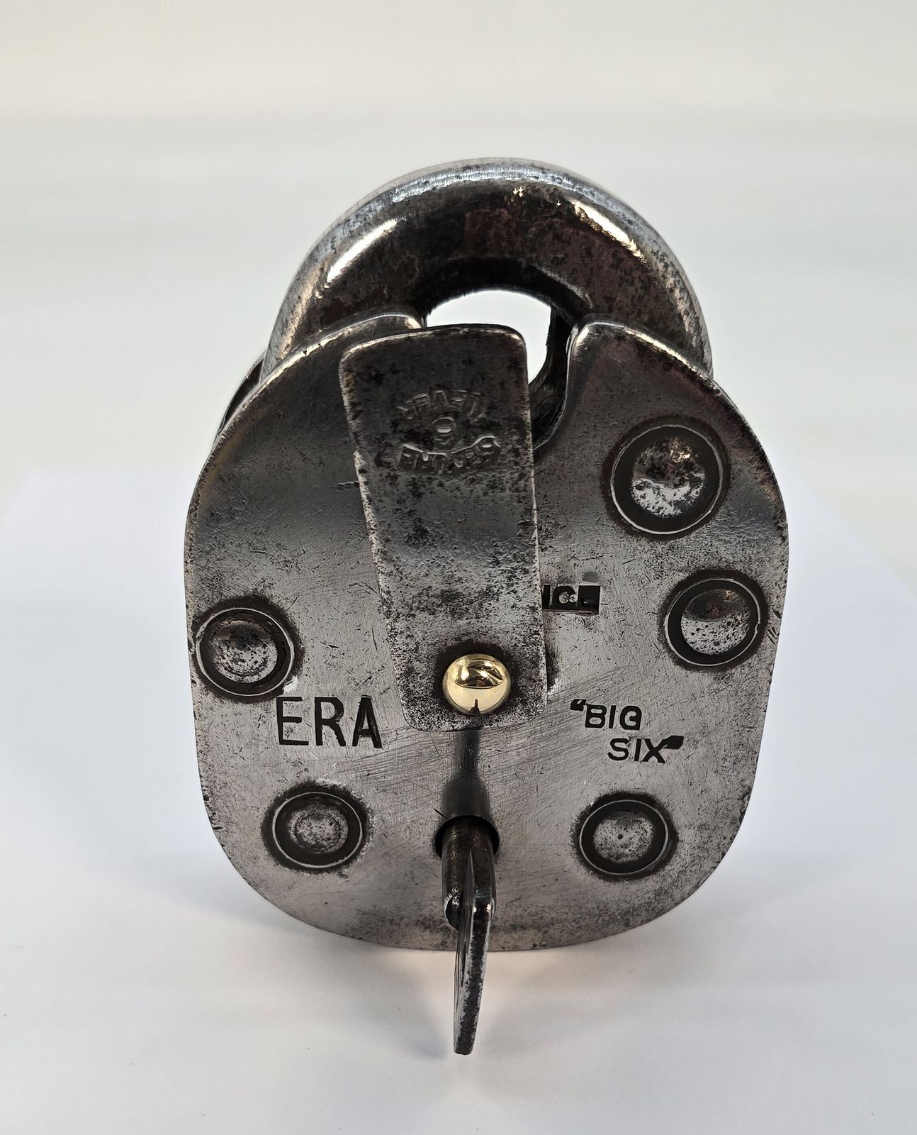 photo furniture An Industrial Era 1930s Insurance Six Leaver Steel Padlock
