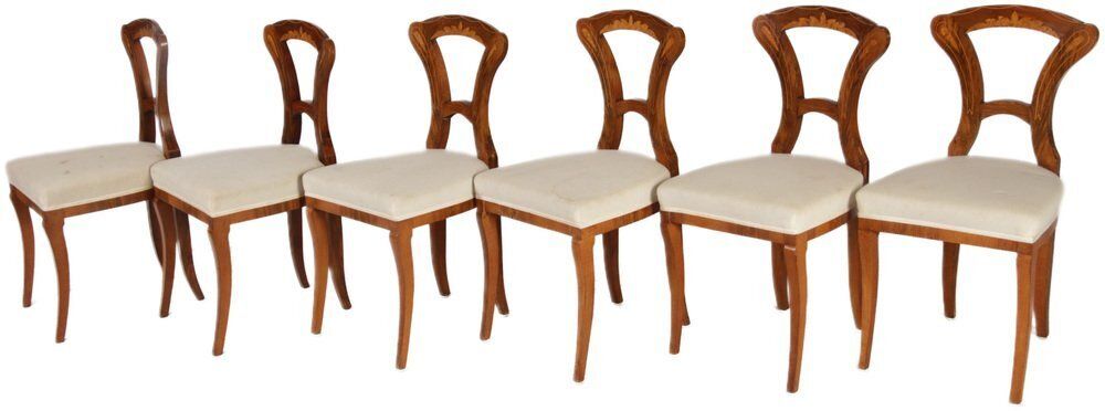 Antique Biedermeier Chairs, Vienna, Austria, 1820s 1830s, Set Of 6