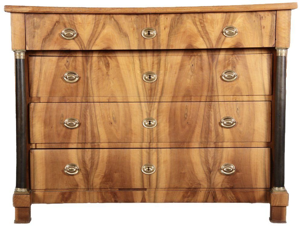 Antique Empire Writing Chest Of Drawers In Walnut, 1810s