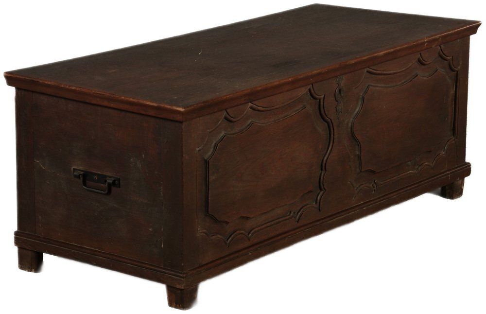 Antique Rococo Baroque Chest In Oak, 1770