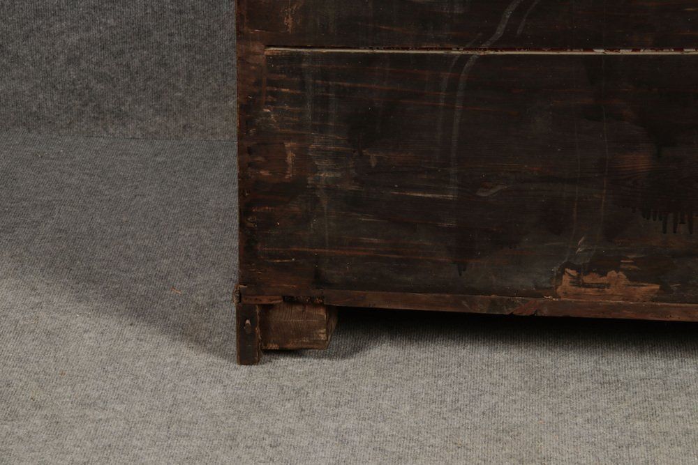 Baroque Narrow Secretary In Walnut Veneer, 18th Century photo for sale