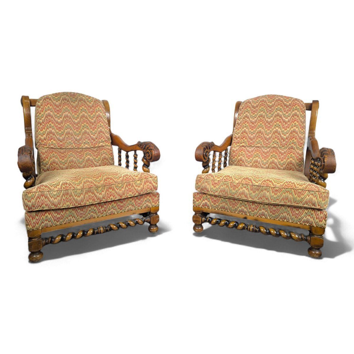 Set Of Louis XIII Style Armchairs