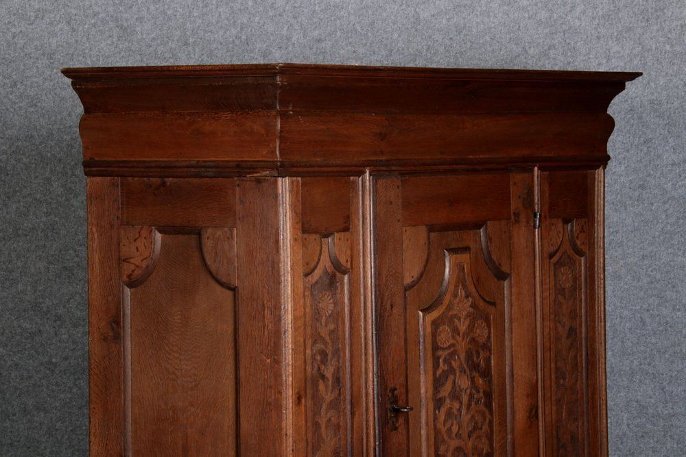 photo buy Small Baroque 1 Door Cabinet In Oak, 18th Century