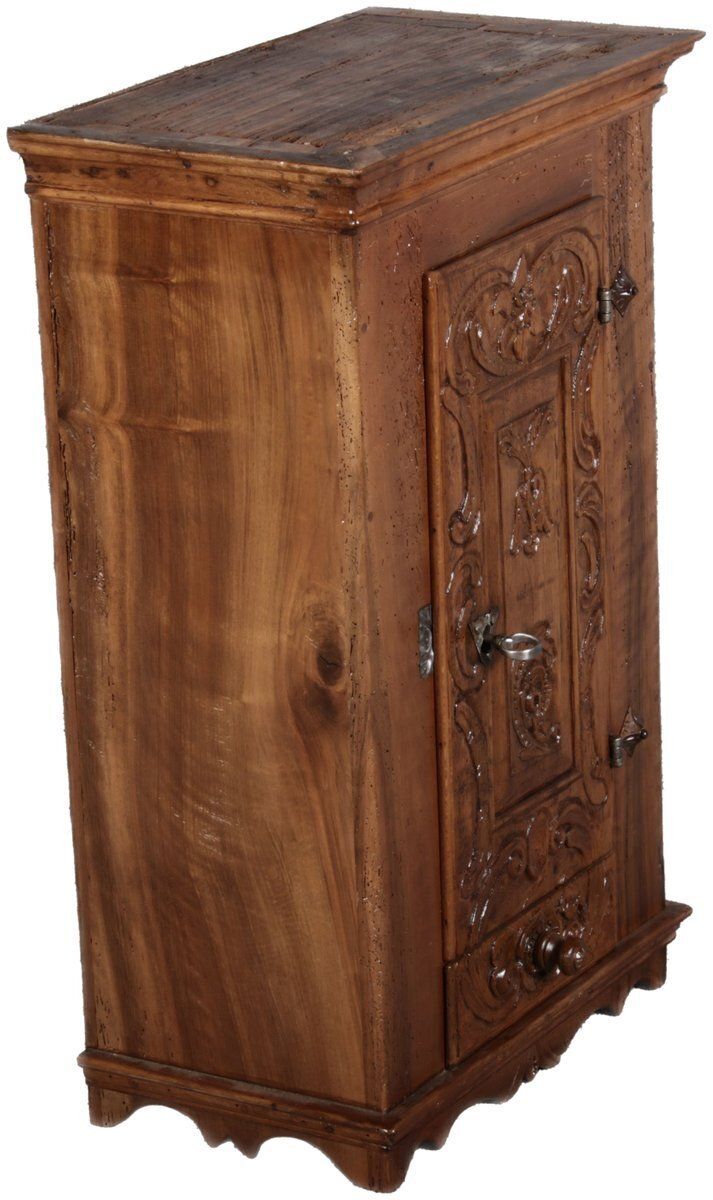 Small Antique Baroque Walnut Wall Cabinet, 1750s photo furniture