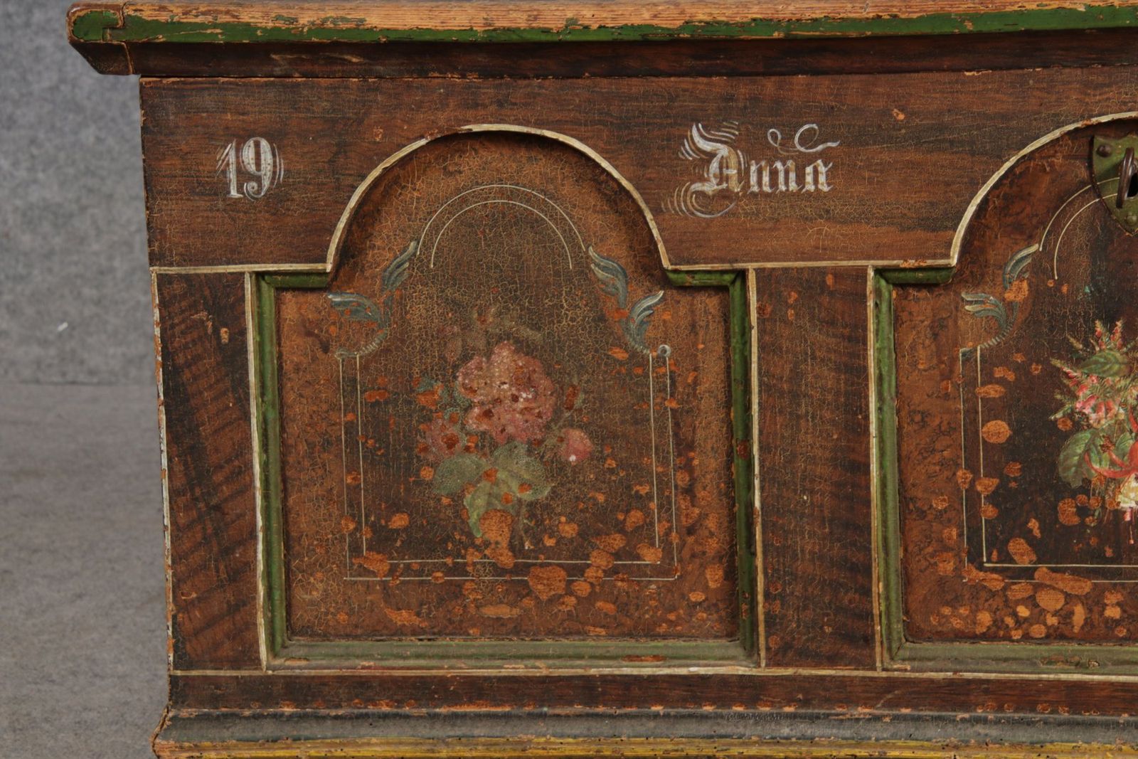 Furniture Antique Bevelled Softwood Chest, 1900 photo