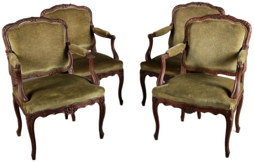 Antique French Armchair, 1860, Set Of 4 photo for sale