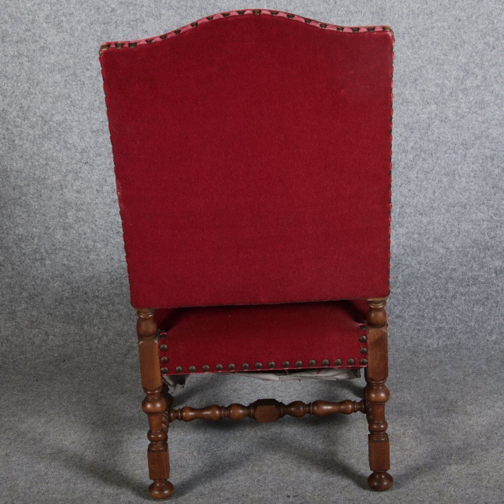 photo vinterior Antique Baroque Armchair In Walnut, 1880