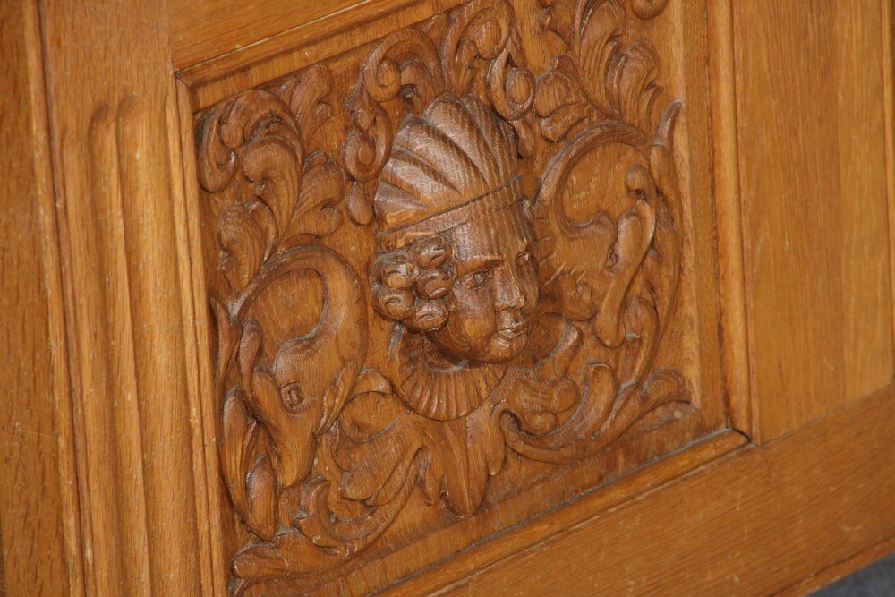 Renaissance Style Chest In Oak, 1940s photo buy