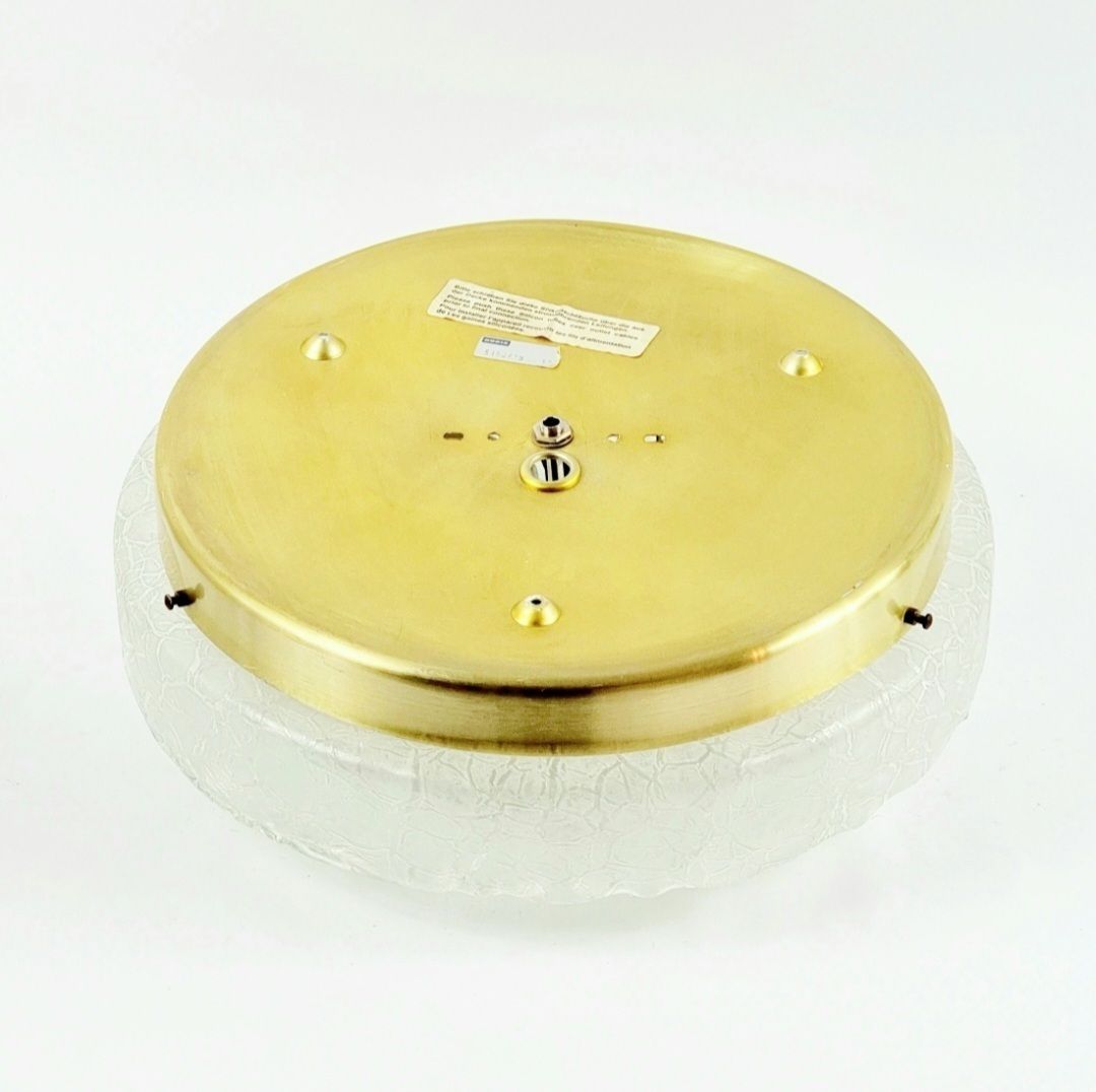 Large Mid Century Modern Murano Ice Glass Ceiling Light From Doria, Germany, 1960s photo vintage