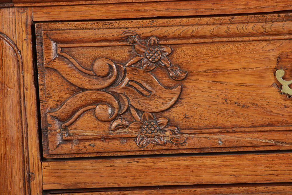 Baroque Showcase Secretaire In Oak, 1760s photo vintage