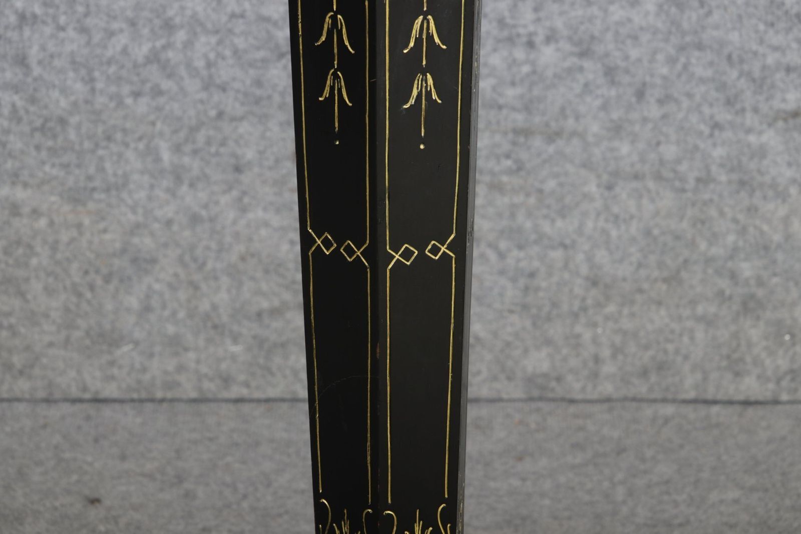 photo for sale Antique Art Nouveau Floral Column In Black Gold, 1900