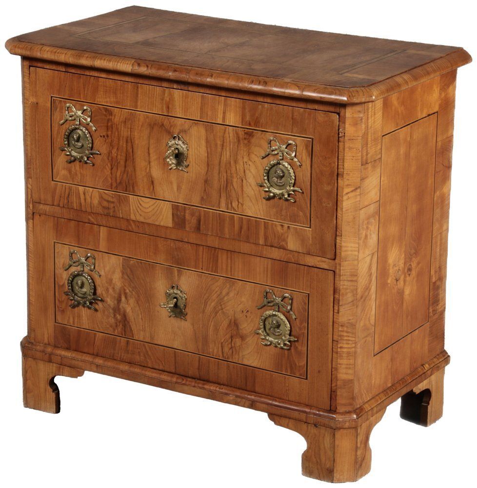Small Baroque Chest Of Drawers In Ash Veneer, 1780s photo for sale